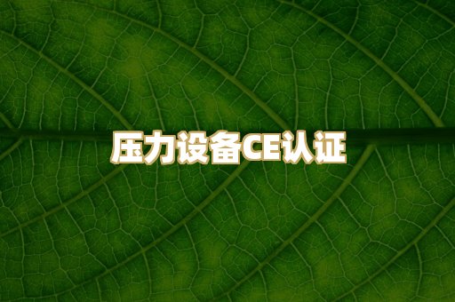 压力设备CE认证